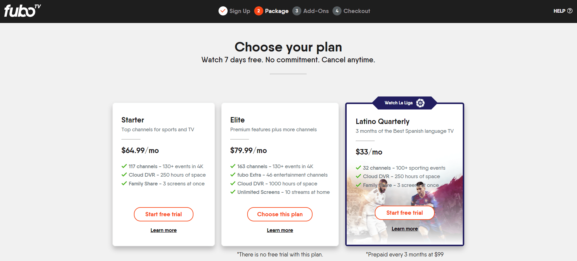 Choose A Plan On FuboTV
