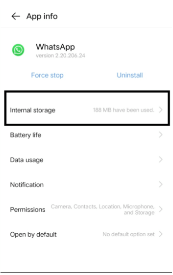Click On Internal Storage