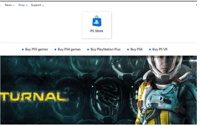 Click On PS Store