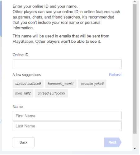 Create An Account On PlayStation