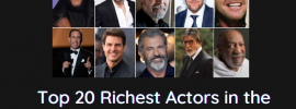 Top 20 Richest Actors in the World